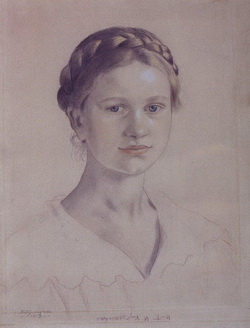 Портрет И.Б. Кустодиевой, дочери художника