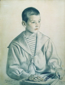 Портрет Мити Шостаковича (Кустодиев, 1919 г.)