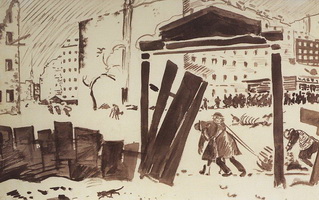 Петроград в 1919 году (Б.М. Кустодиев, 1919 г.)