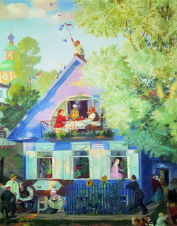 Голубой домик (Б. Кустодиев, 1920 г.)