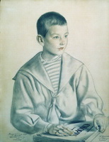 Портрет Мити Шостаковича (Б.М. Кустодиев, 1919 г.)