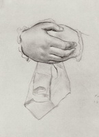 Рисунок рук к картине Купчиха 